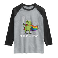 We Pride At Dawn Raglan Shirt Funny LGBT Frog Rainbow Pride Month