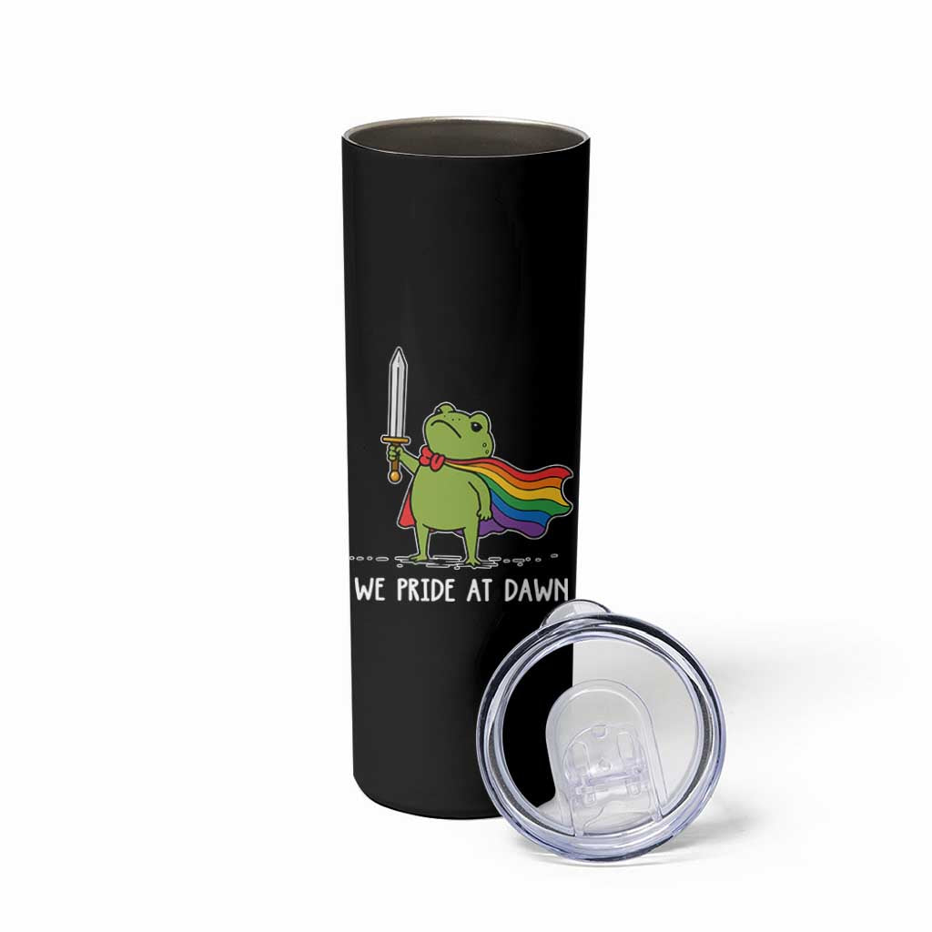 We Pride At Dawn Skinny Tumbler Funny LGBT Frog Rainbow Pride Month