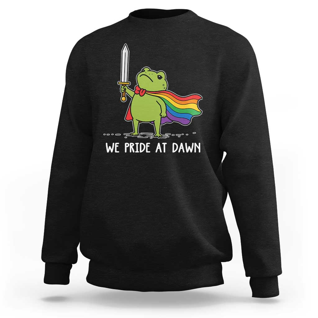 We Pride At Dawn Sweatshirt Funny LGBT Frog Rainbow Pride Month