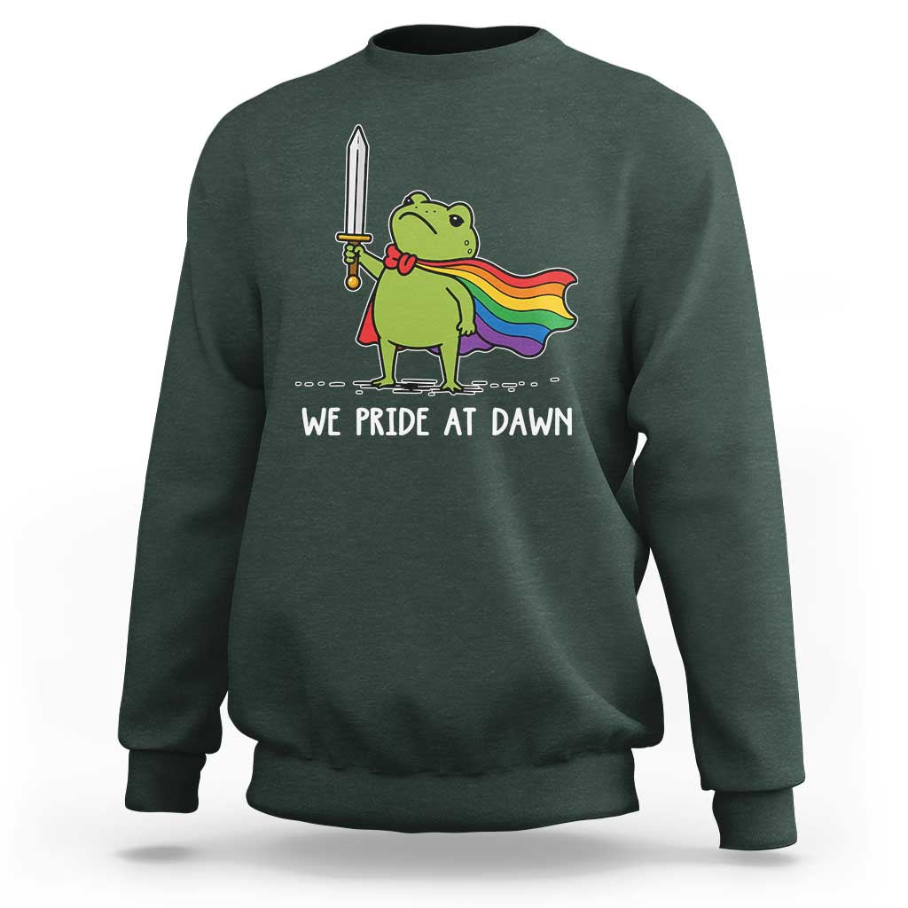 We Pride At Dawn Sweatshirt Funny LGBT Frog Rainbow Pride Month
