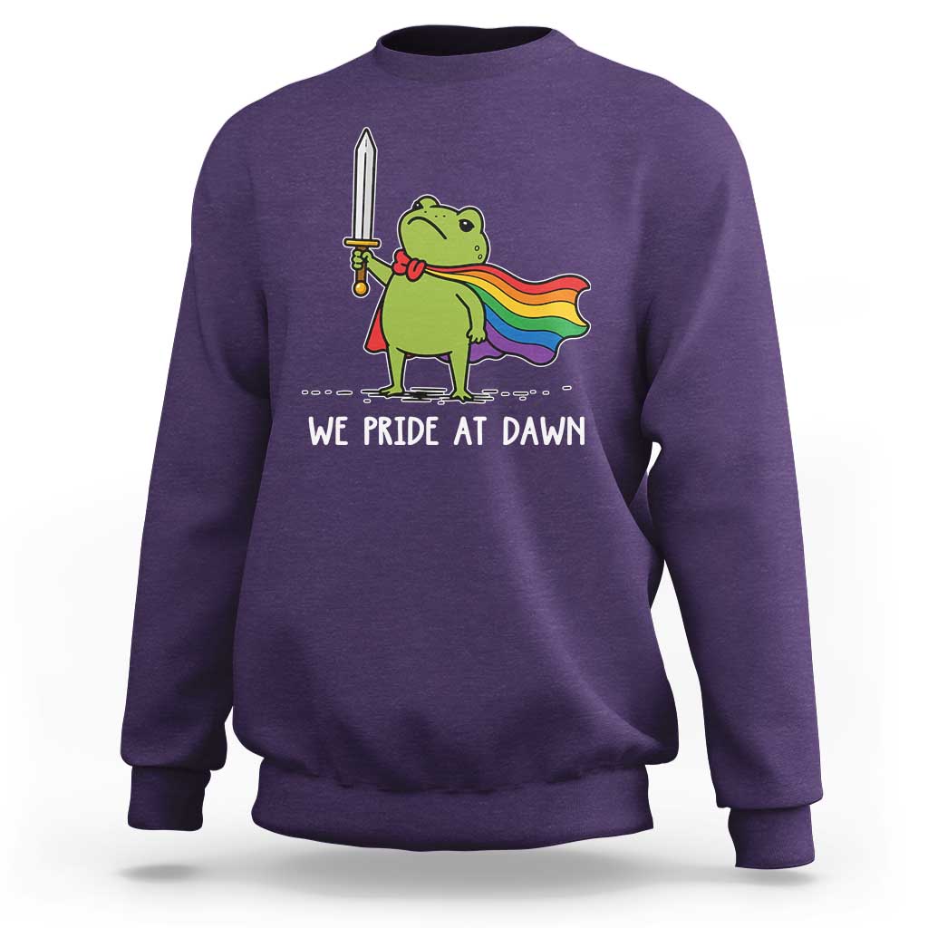 We Pride At Dawn Sweatshirt Funny LGBT Frog Rainbow Pride Month