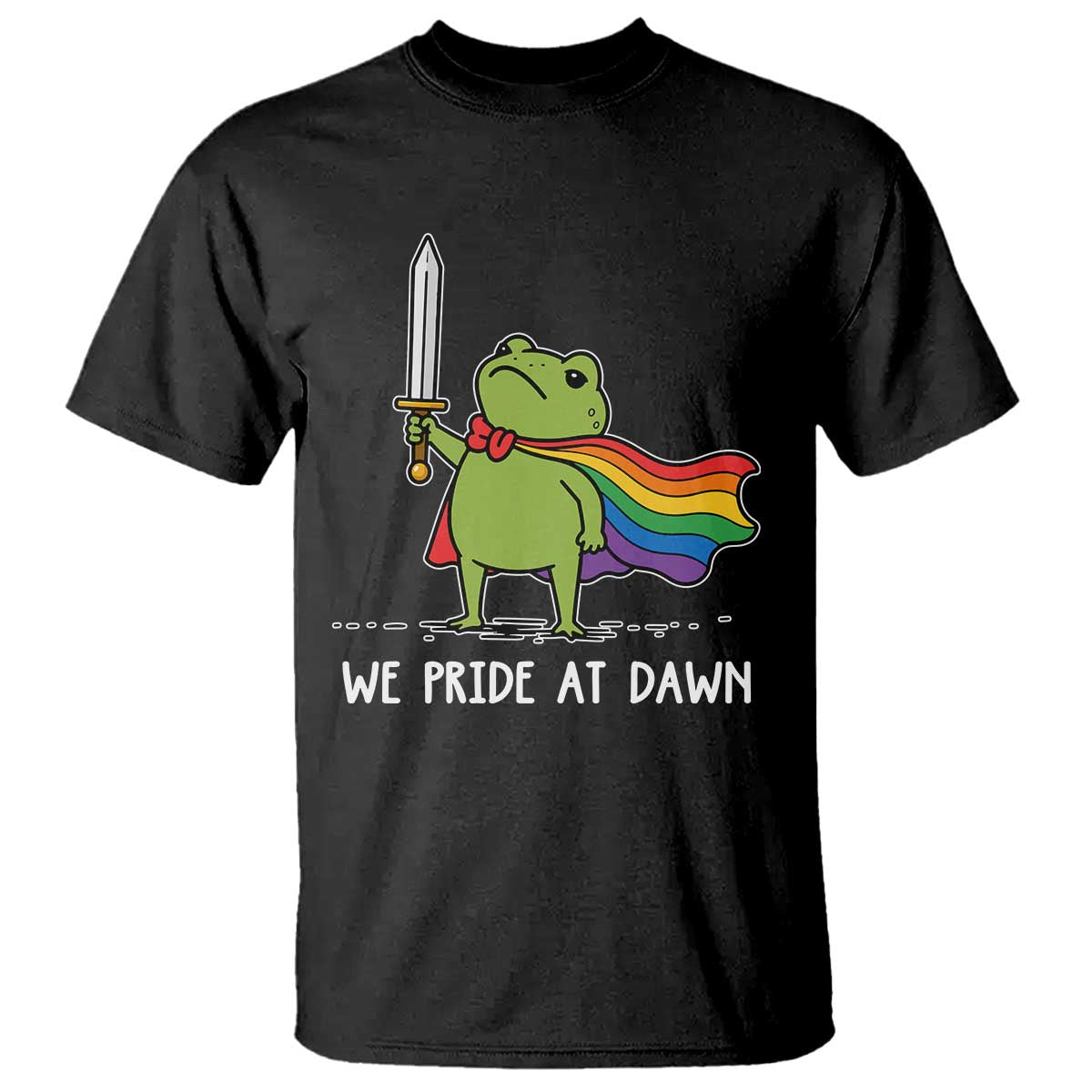 We Pride At Dawn T Shirt Funny LGBT Frog Rainbow Pride Month