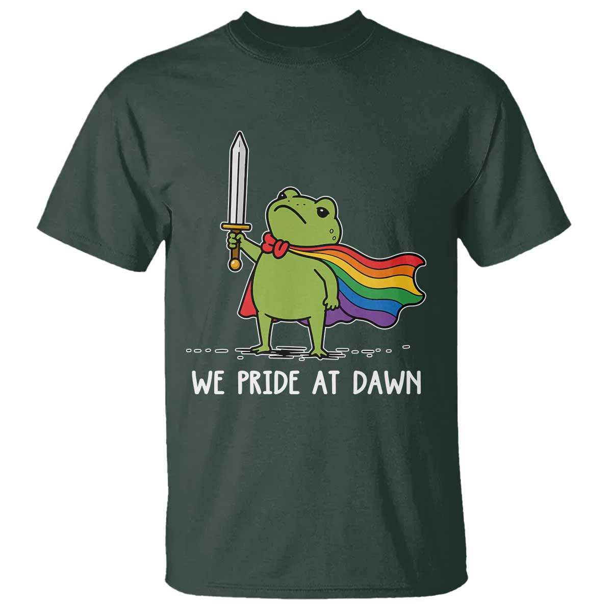 We Pride At Dawn T Shirt Funny LGBT Frog Rainbow Pride Month