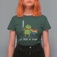 We Pride At Dawn T Shirt For Women Funny LGBT Frog Rainbow Pride Month