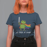 We Pride At Dawn T Shirt For Women Funny LGBT Frog Rainbow Pride Month