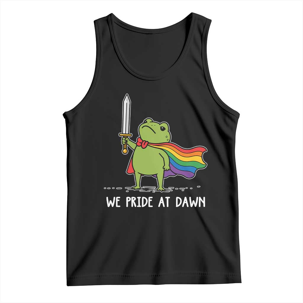 We Pride At Dawn Tank Top Funny LGBT Frog Rainbow Pride Month