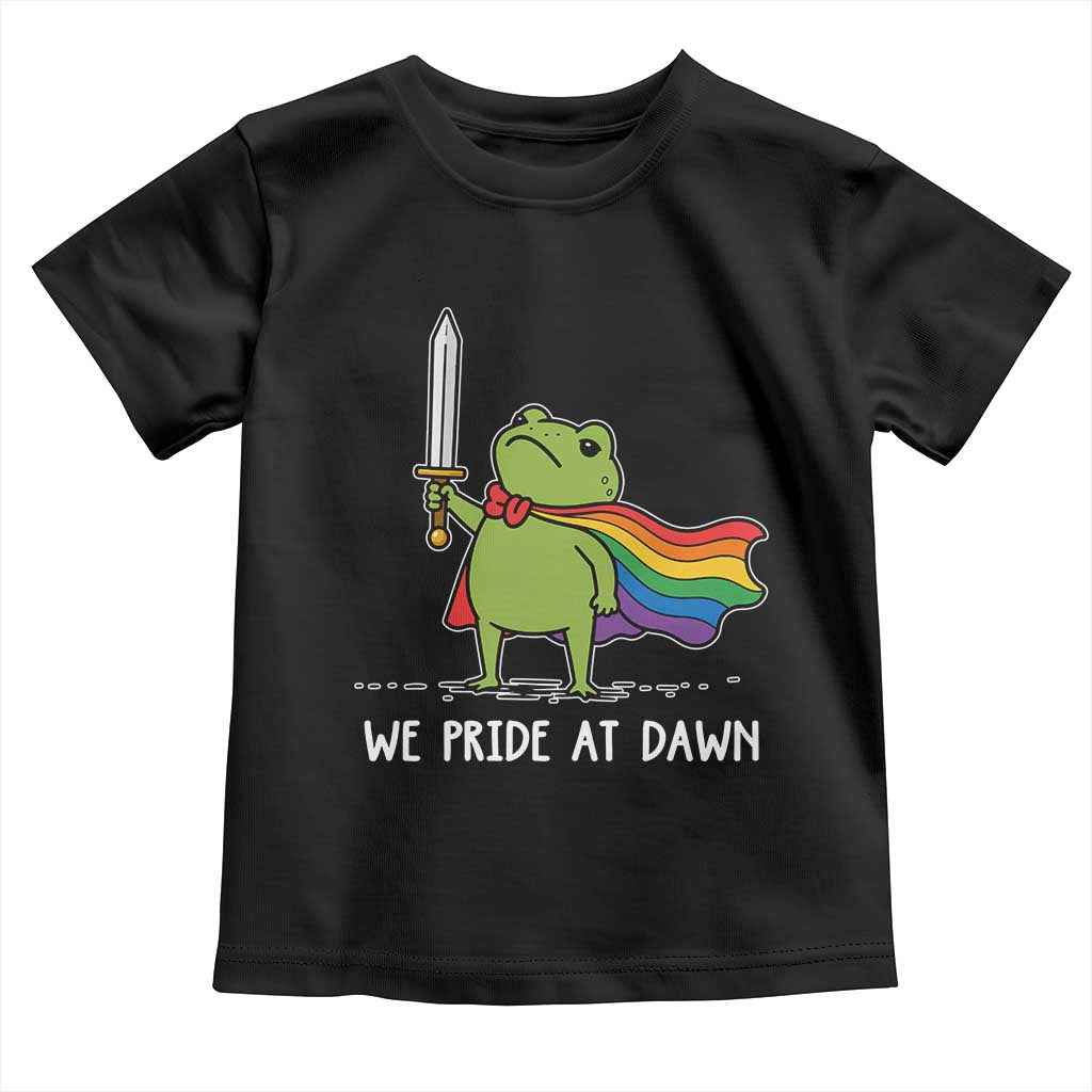 We Pride At Dawn Toddler T Shirt Funny LGBT Frog Rainbow Pride Month
