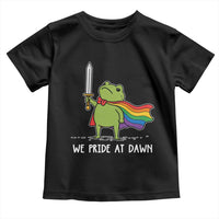 We Pride At Dawn Toddler T Shirt Funny LGBT Frog Rainbow Pride Month