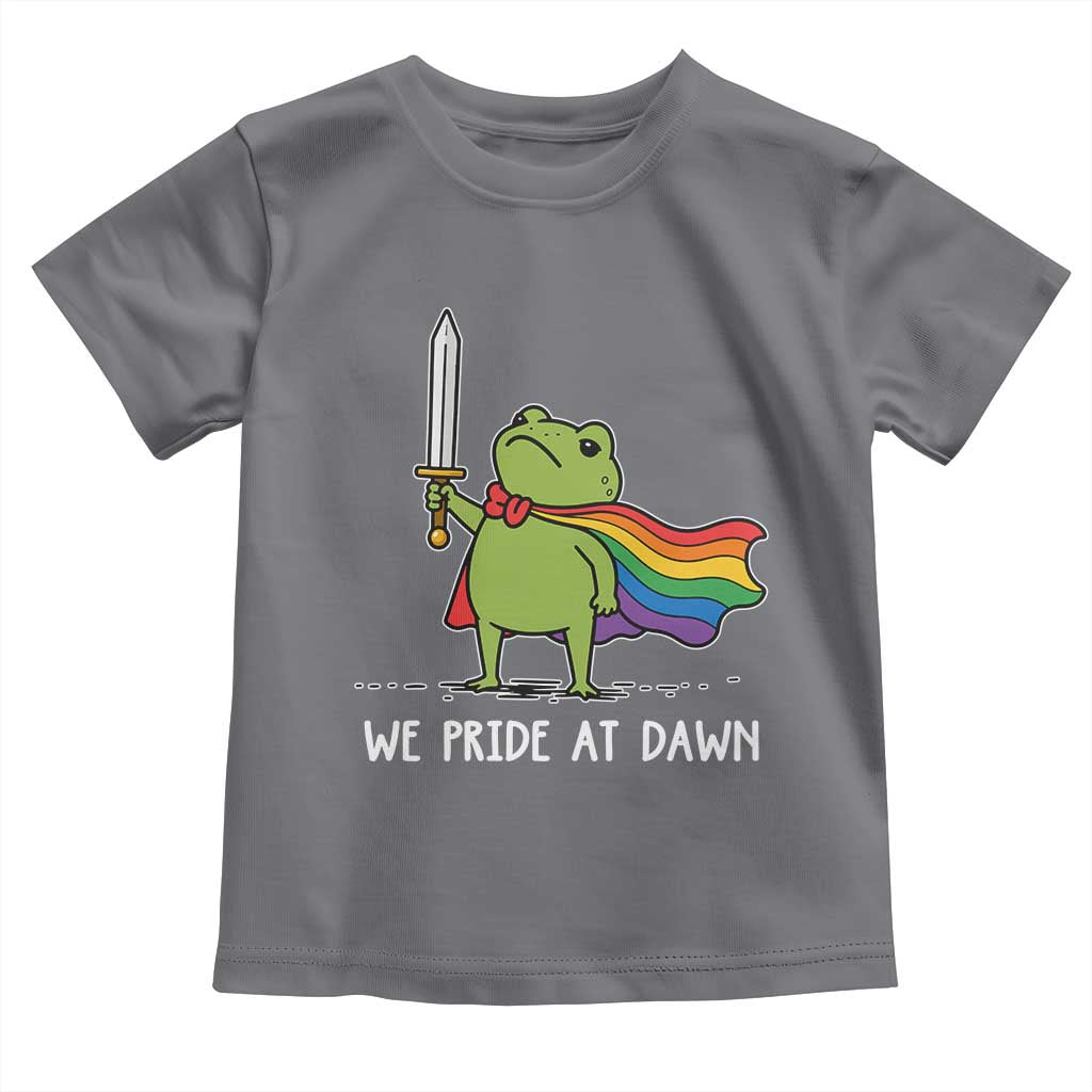 We Pride At Dawn Toddler T Shirt Funny LGBT Frog Rainbow Pride Month