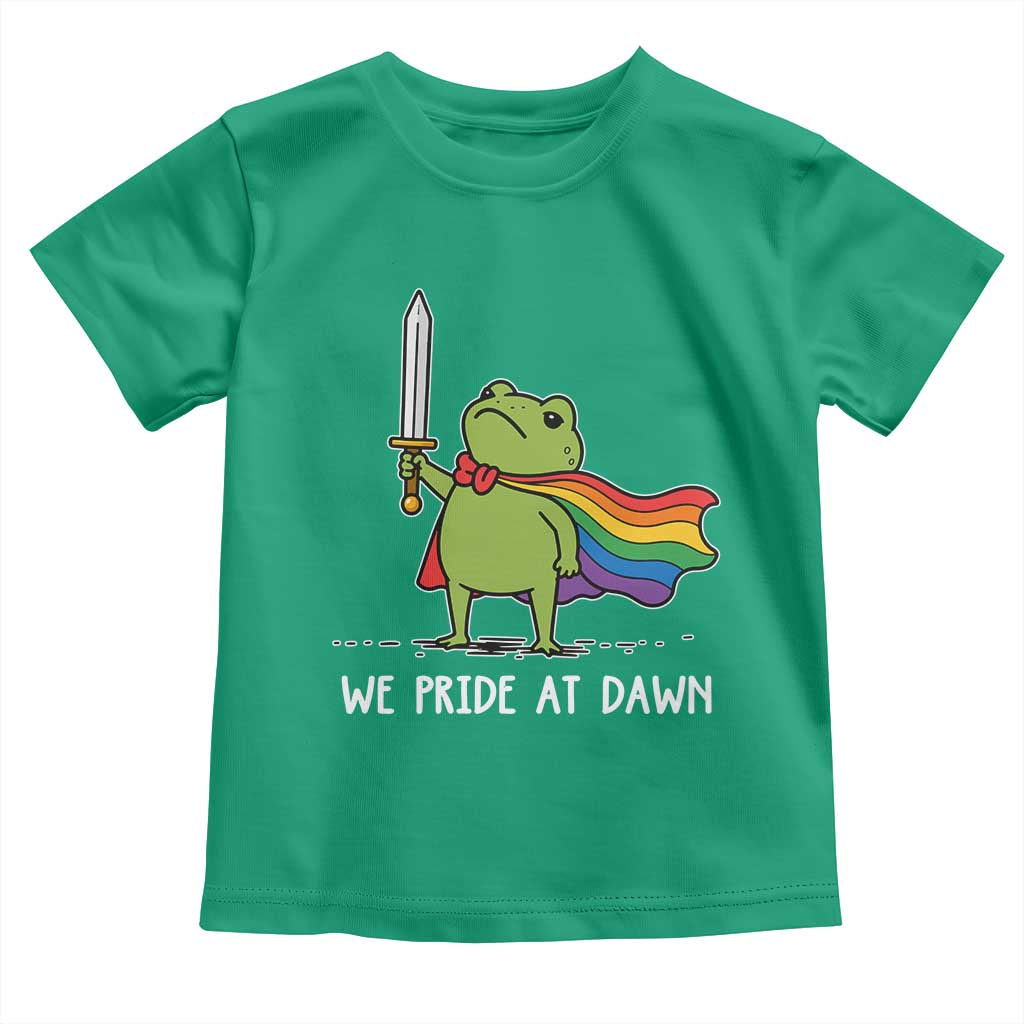 We Pride At Dawn Toddler T Shirt Funny LGBT Frog Rainbow Pride Month