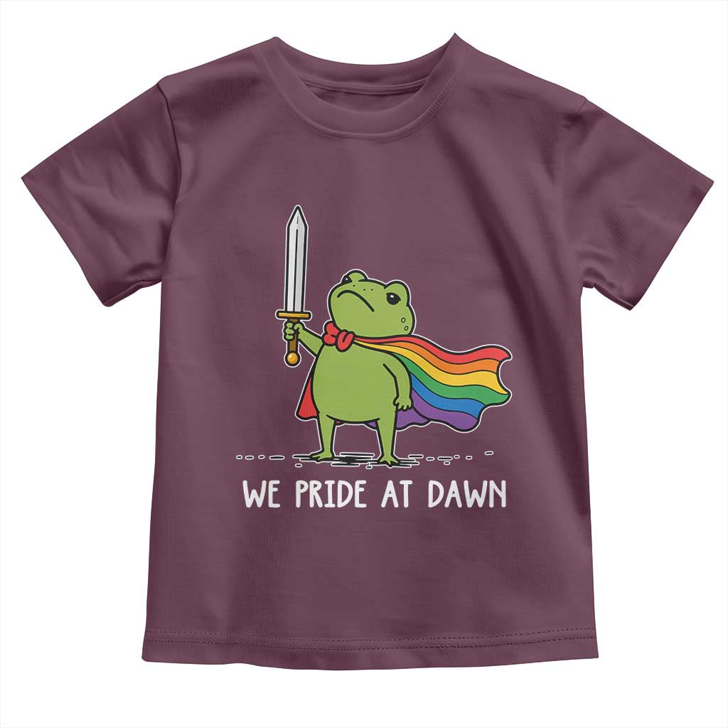 We Pride At Dawn Toddler T Shirt Funny LGBT Frog Rainbow Pride Month