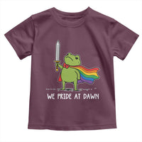 We Pride At Dawn Toddler T Shirt Funny LGBT Frog Rainbow Pride Month