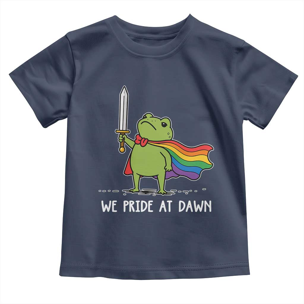 We Pride At Dawn Toddler T Shirt Funny LGBT Frog Rainbow Pride Month