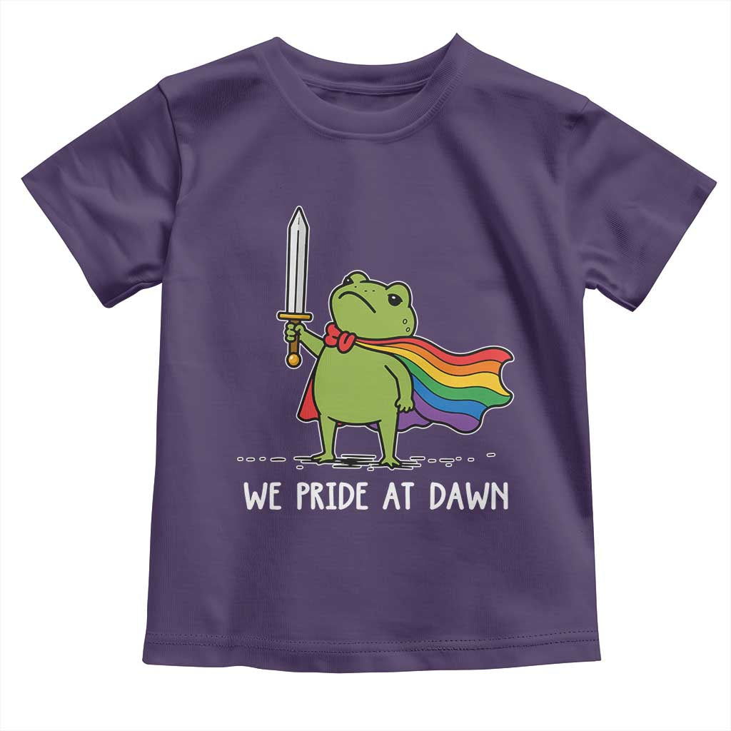 We Pride At Dawn Toddler T Shirt Funny LGBT Frog Rainbow Pride Month