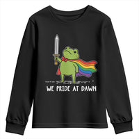 We Pride At Dawn Youth Sweatshirt Funny LGBT Frog Rainbow Pride Month