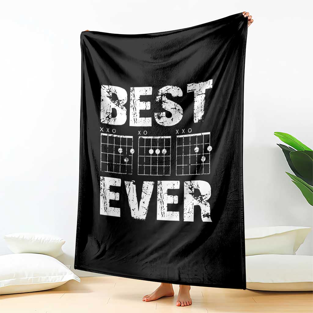 Guitar Father Throw Blanket Funny Best Dad Ever D A D Chord Gifts Guitarist Papa