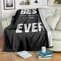 Guitar Father Throw Blanket Funny Best Dad Ever D A D Chord Gifts Guitarist Papa