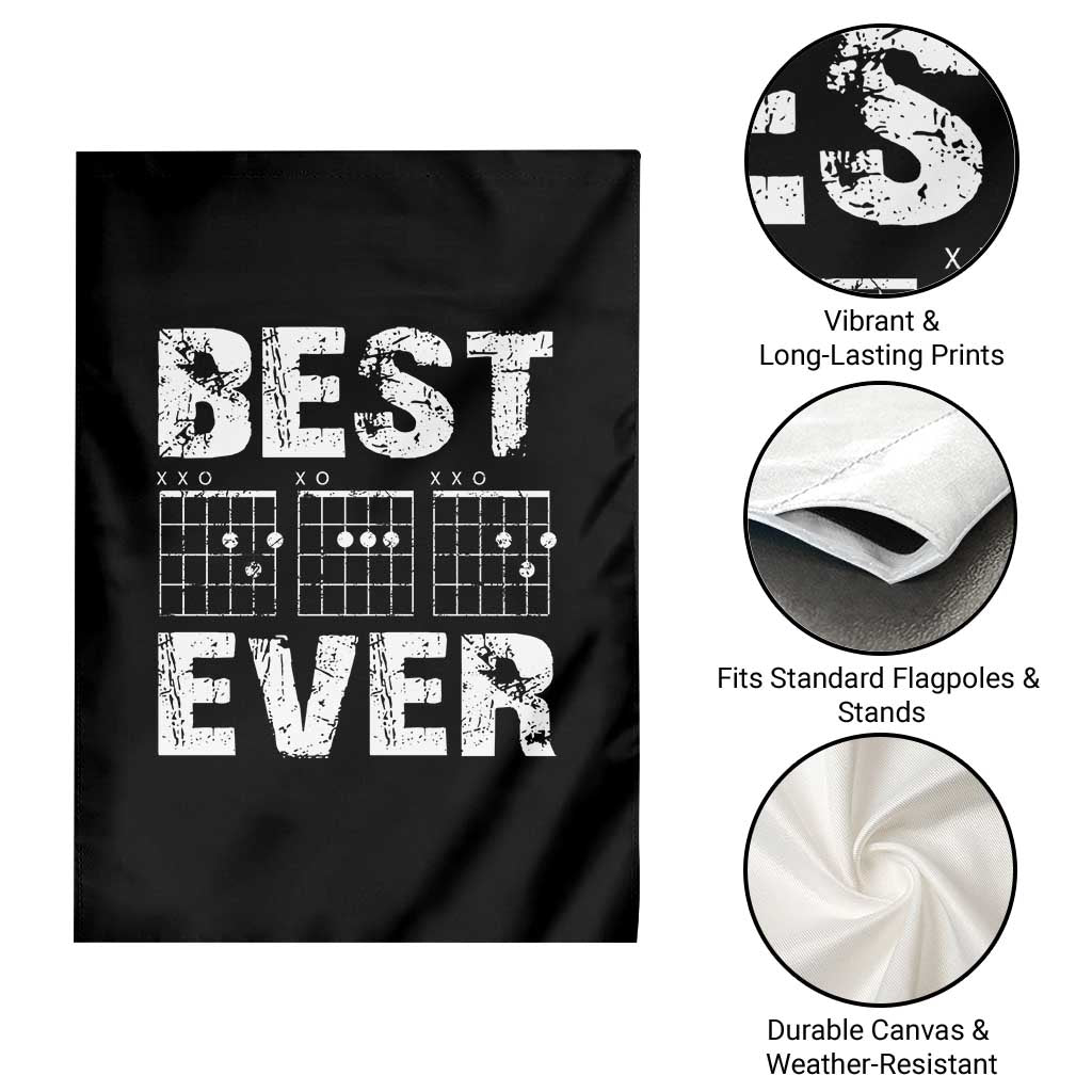 Guitar Father Garden Flag Funny Best Dad Ever D A D Chord Gifts Guitarist Papa
