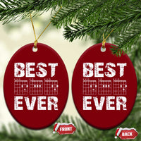 Guitar Father Ceramic Ornament Funny Best Dad Ever D A D Chord Gifts Guitarist Papa