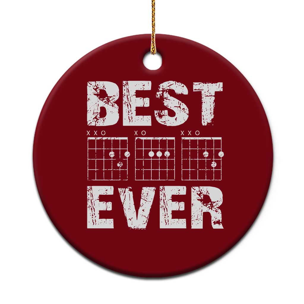Guitar Father Ceramic Ornament Funny Best Dad Ever D A D Chord Gifts Guitarist Papa