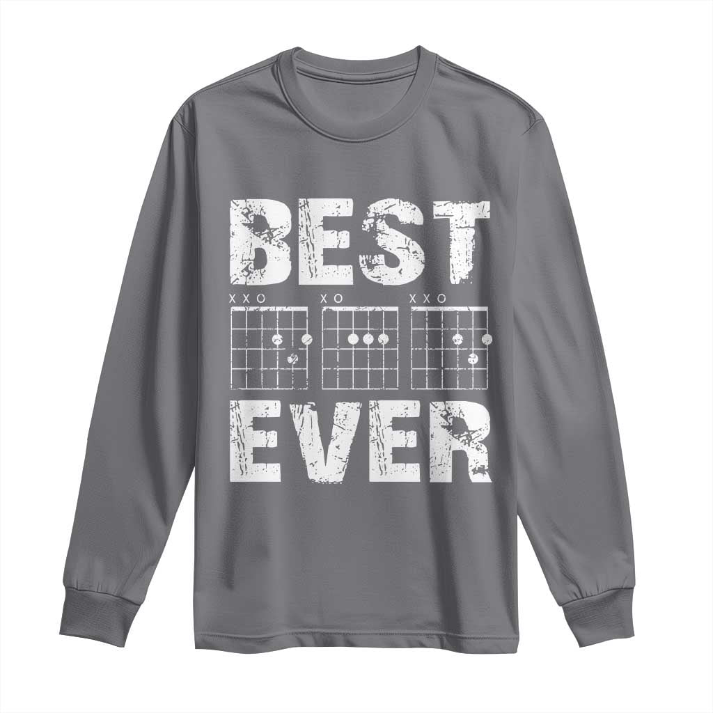 Guitar Father Long Sleeve Shirt Funny Best Dad Ever D A D Chord Gifts Guitarist Papa