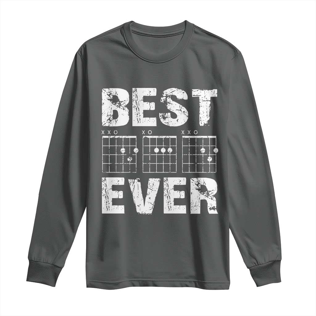 Guitar Father Long Sleeve Shirt Funny Best Dad Ever D A D Chord Gifts Guitarist Papa