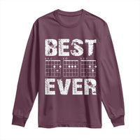 Guitar Father Long Sleeve Shirt Funny Best Dad Ever D A D Chord Gifts Guitarist Papa