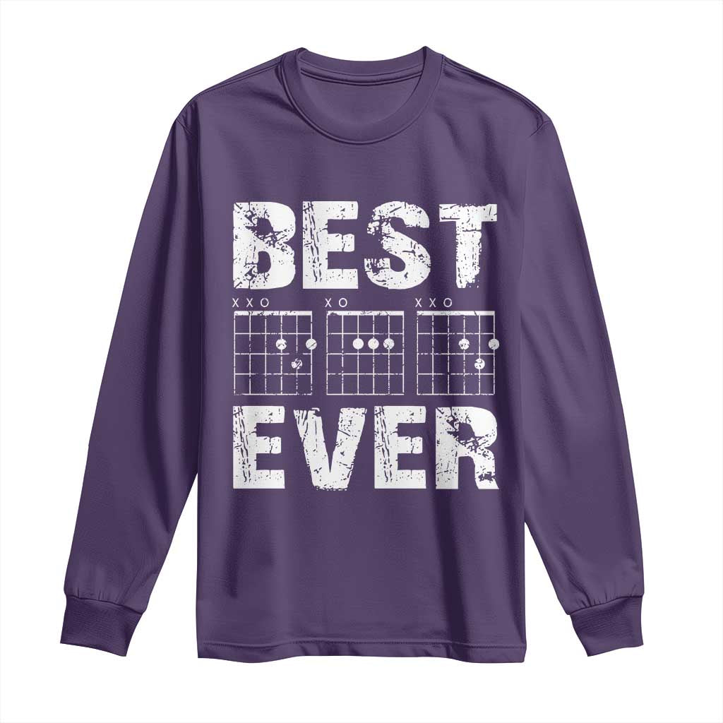 Guitar Father Long Sleeve Shirt Funny Best Dad Ever D A D Chord Gifts Guitarist Papa