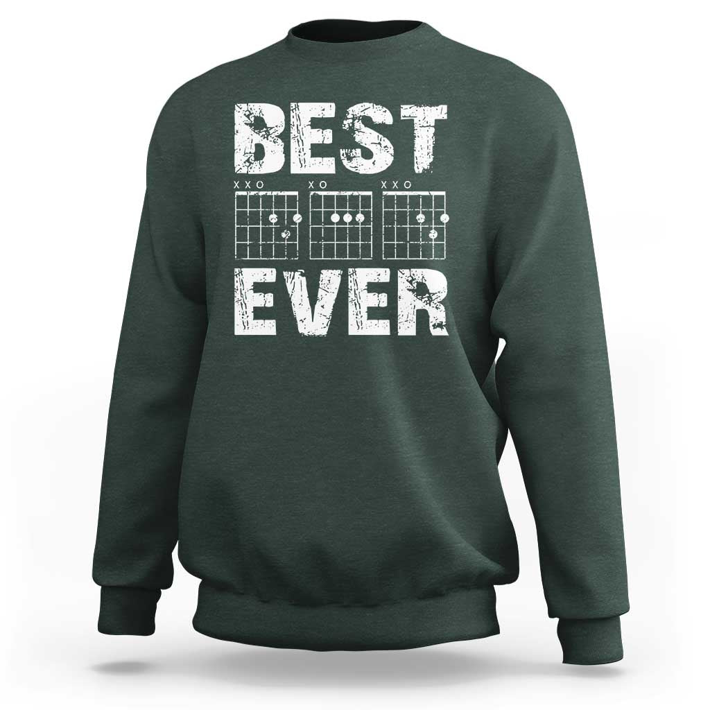 Guitar Father Sweatshirt Funny Best Dad Ever D A D Chord Gifts Guitarist Papa