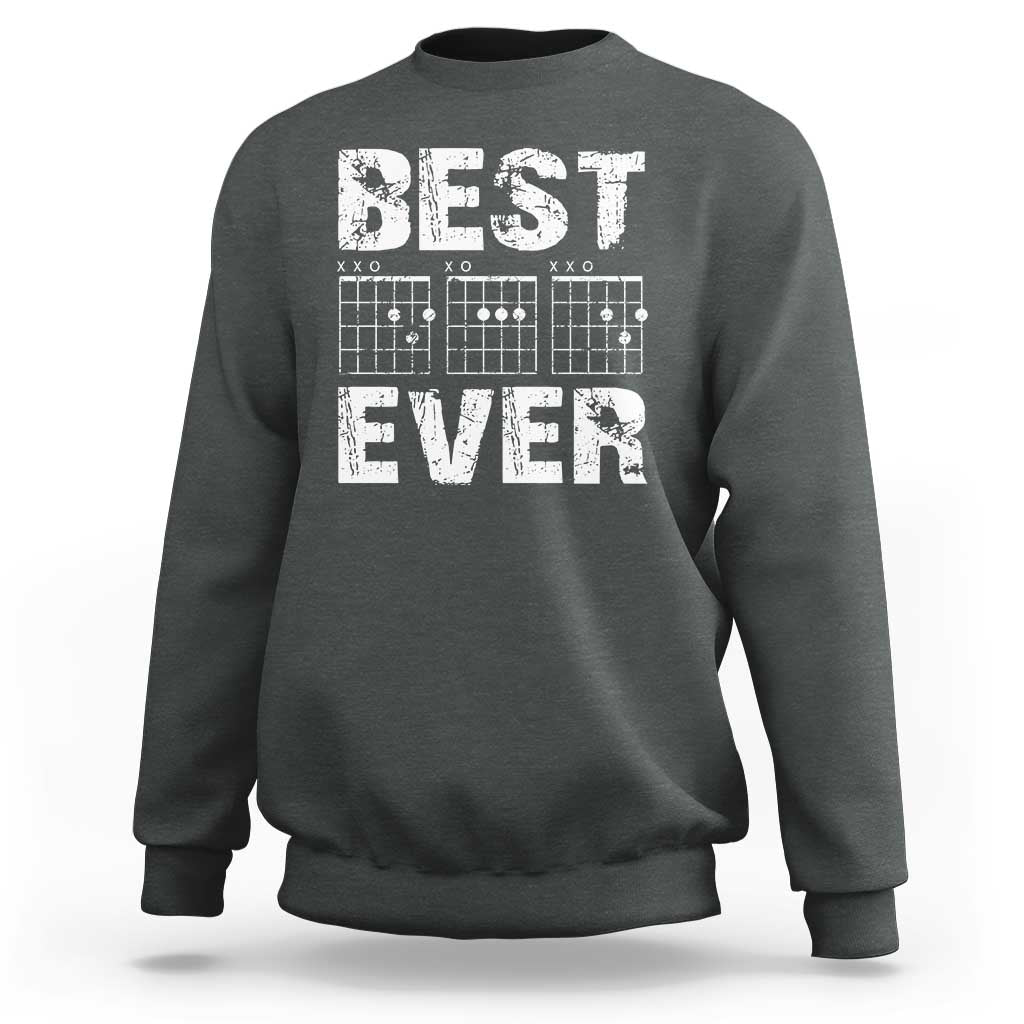 Guitar Father Sweatshirt Funny Best Dad Ever D A D Chord Gifts Guitarist Papa