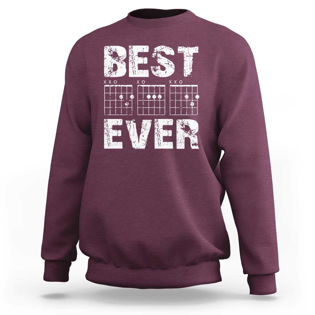 Guitar Father Sweatshirt Funny Best Dad Ever D A D Chord Gifts Guitarist Papa