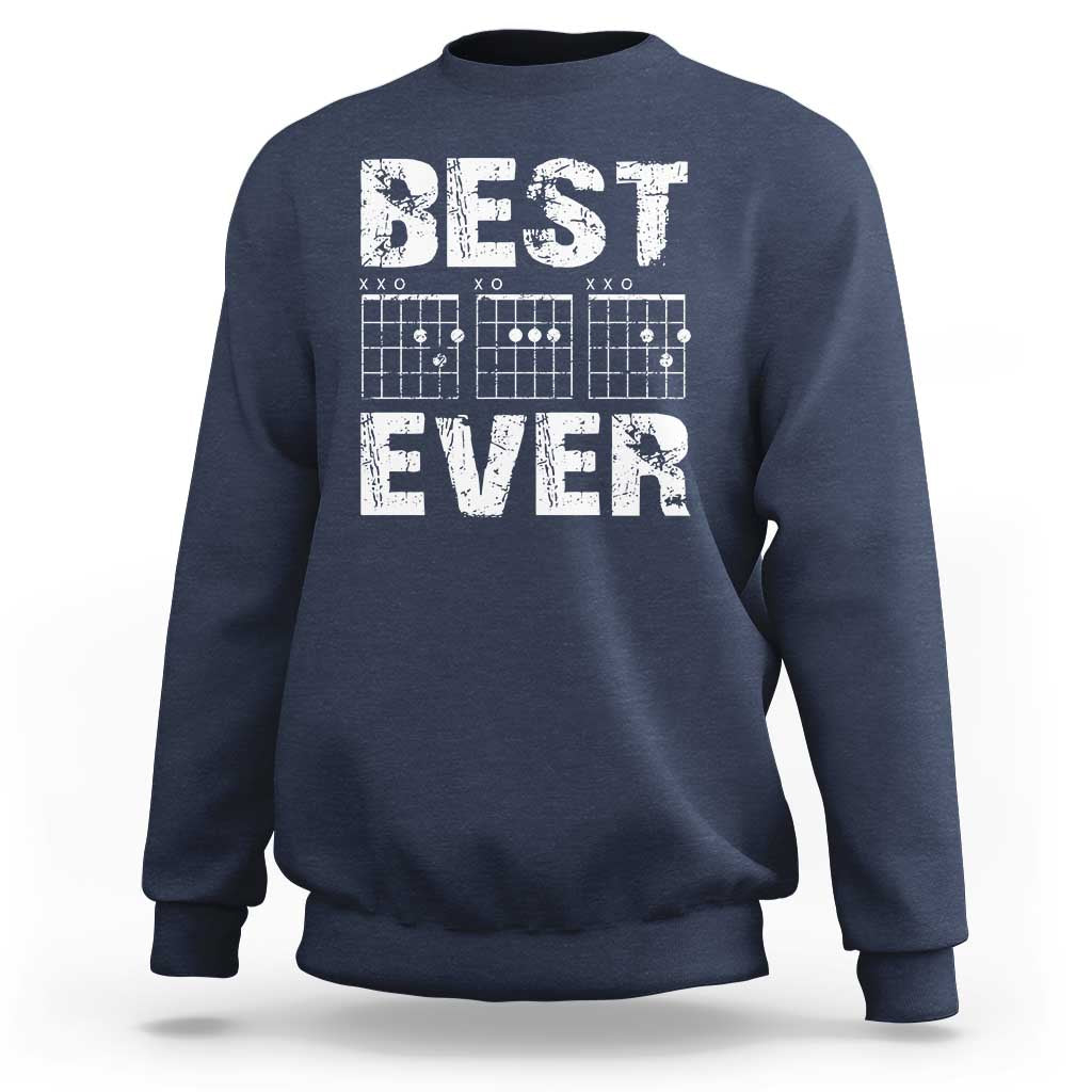 Guitar Father Sweatshirt Funny Best Dad Ever D A D Chord Gifts Guitarist Papa