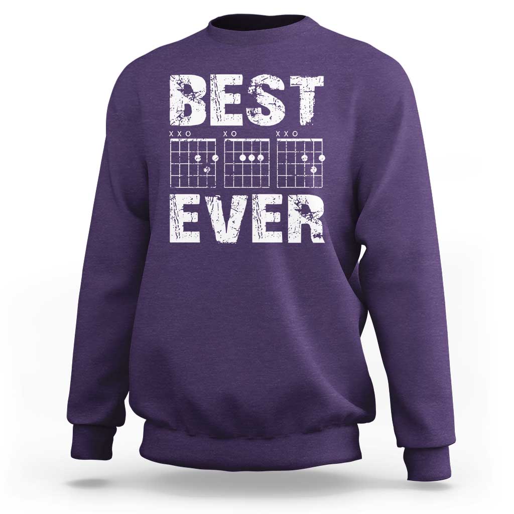 Guitar Father Sweatshirt Funny Best Dad Ever D A D Chord Gifts Guitarist Papa