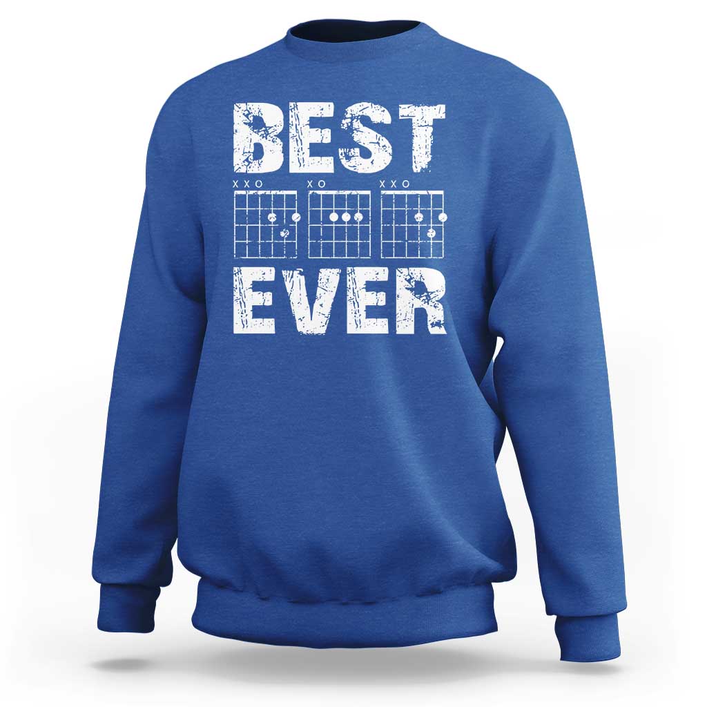 Guitar Father Sweatshirt Funny Best Dad Ever D A D Chord Gifts Guitarist Papa