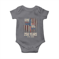 God 250th Anniversary USA Baby Onesie Stand For The Flag Kneel For The Cross