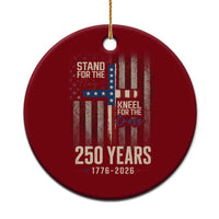 God 250th Anniversary USA Ceramic Ornament Stand For The Flag Kneel For The Cross