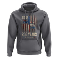 God 250th Anniversary USA Hoodie Stand For The Flag Kneel For The Cross