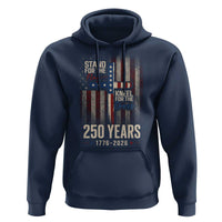 God 250th Anniversary USA Hoodie Stand For The Flag Kneel For The Cross