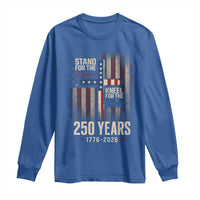 God 250th Anniversary USA Long Sleeve Shirt Stand For The Flag Kneel For The Cross