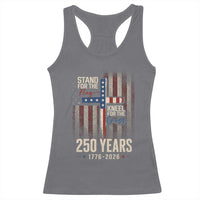 God 250th Anniversary USA Racerback Tank Top Stand For The Flag Kneel For The Cross
