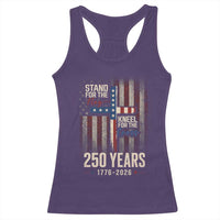 God 250th Anniversary USA Racerback Tank Top Stand For The Flag Kneel For The Cross
