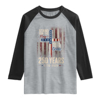 God 250th Anniversary USA Raglan Shirt Stand For The Flag Kneel For The Cross