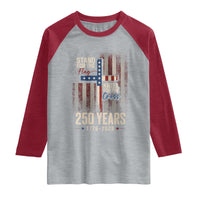 God 250th Anniversary USA Raglan Shirt Stand For The Flag Kneel For The Cross