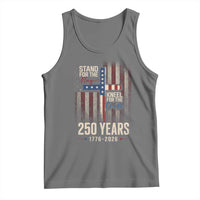 God 250th Anniversary USA Tank Top Stand For The Flag Kneel For The Cross