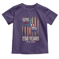 God 250th Anniversary USA Toddler T Shirt Stand For The Flag Kneel For The Cross
