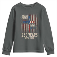 God 250th Anniversary USA Youth Sweatshirt Stand For The Flag Kneel For The Cross