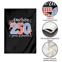 Girly America 250 Years Of Freedom Garden Flag 4th of July Coquette Bow