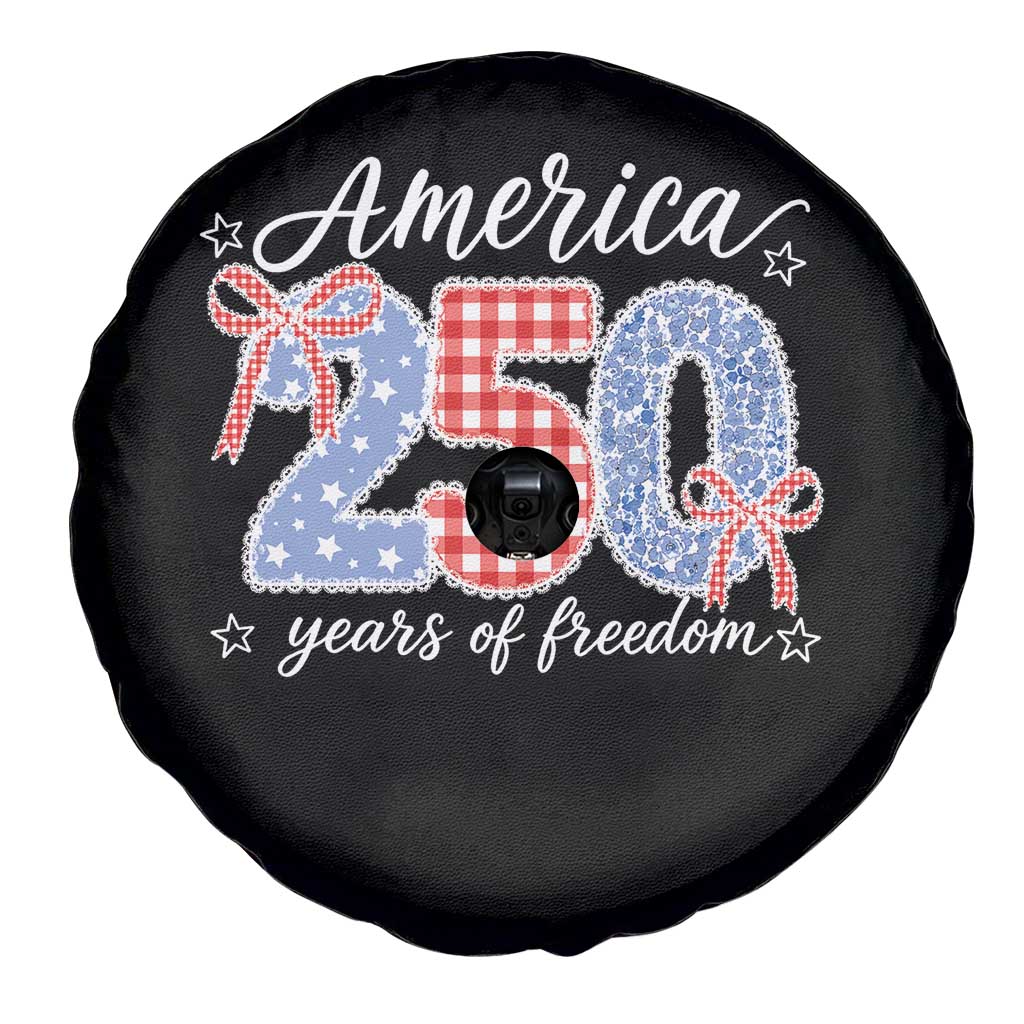 Girly America 250 Years Of Freedom Spare Tire Cover 4th of July Coquette Bow