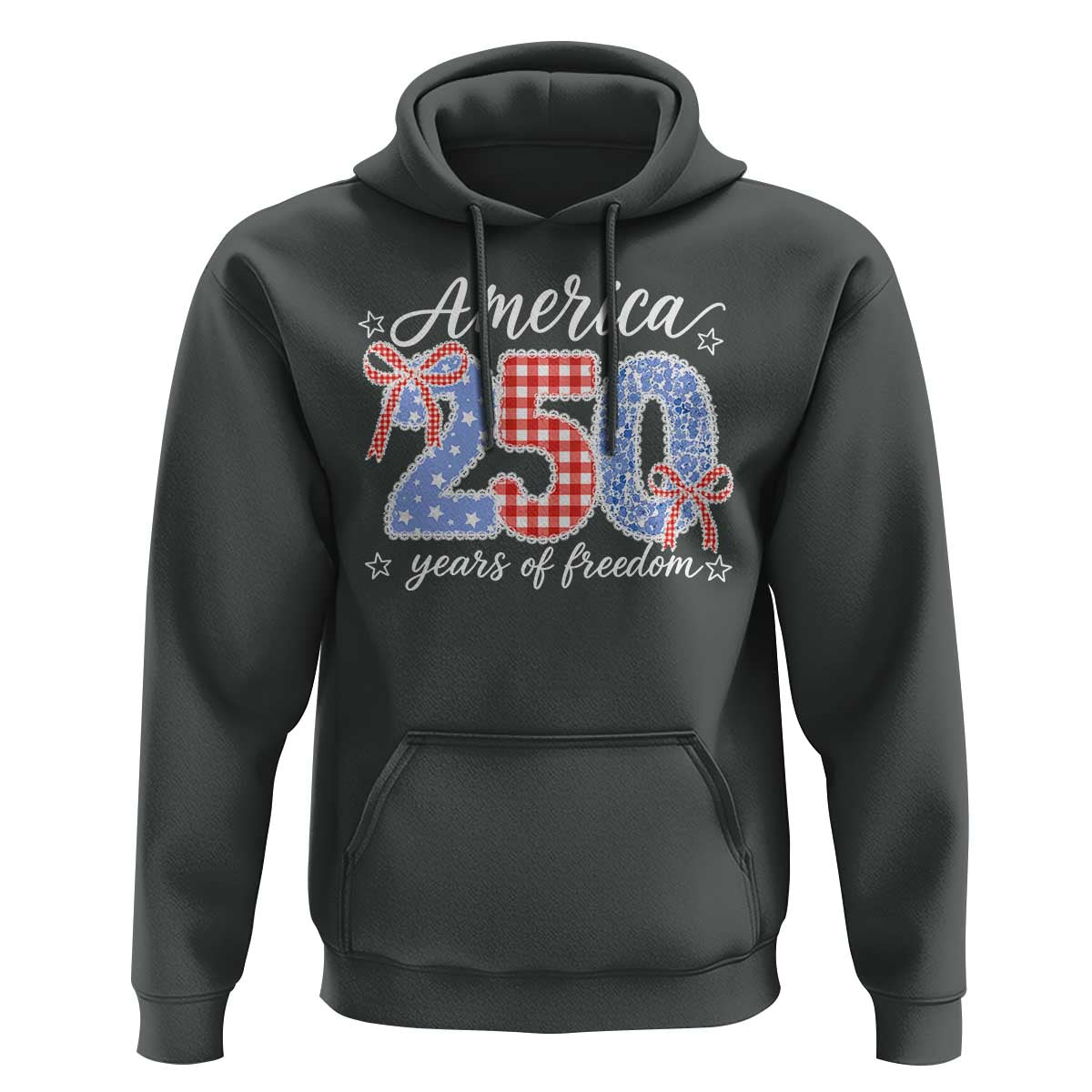 Girly America 250 Years Of Freedom Hoodie 4th of July Coquette Bow