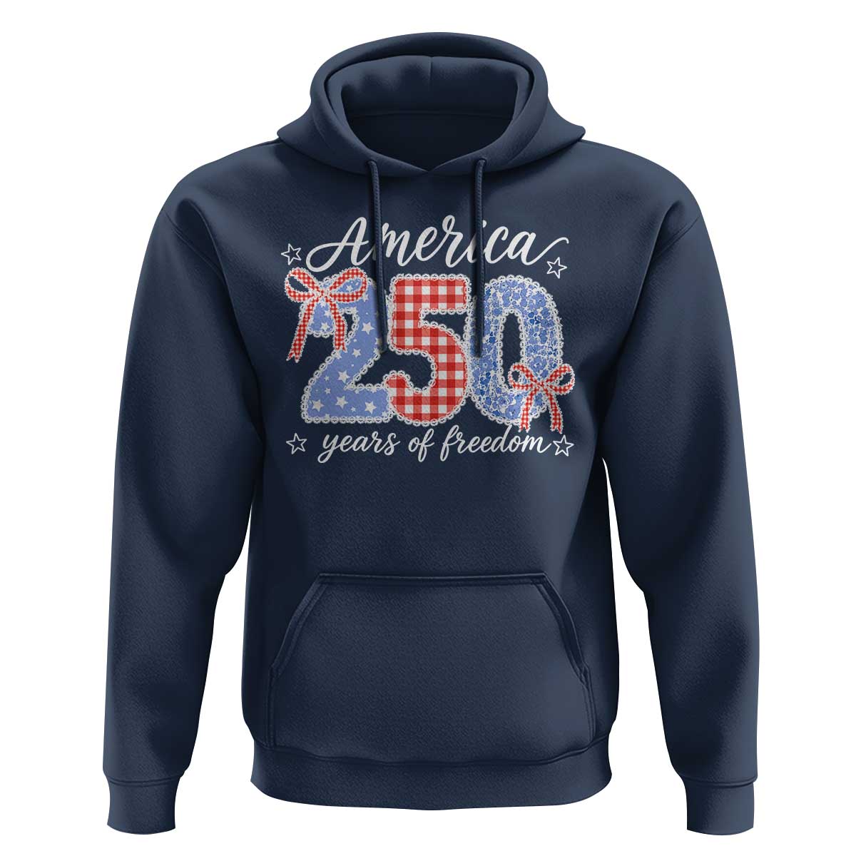 Girly America 250 Years Of Freedom Hoodie 4th of July Coquette Bow